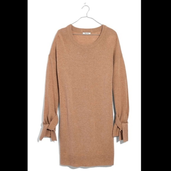 madewell tie cuff sweater dress